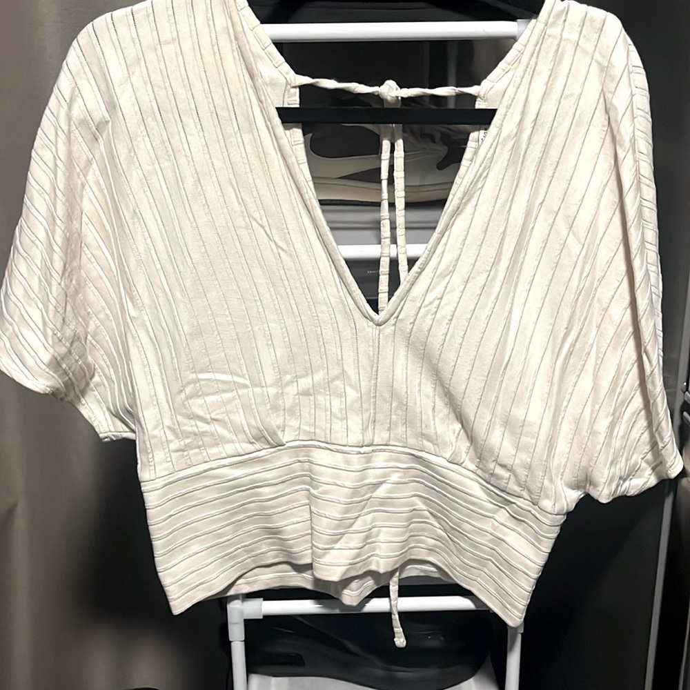 Zara V-neck Top with Tie Back